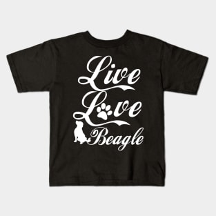 Live love beagle Kids T-Shirt